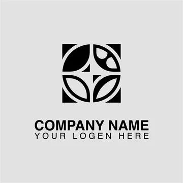 Abstract geometric logo design vector template for business company branding and Stock Illustration