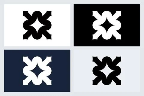 Abstract Geometric Logo Icon Set Stock Illustration