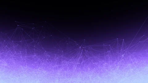 Abstract Geometric Loop Background Connecting Dots as Purple and Violet Plexu Vídeo Stock 241959451