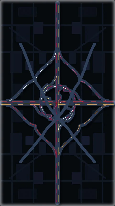 Abstract geometric loop motion graphic with glowing lines and pattern Stock Footage 347042953