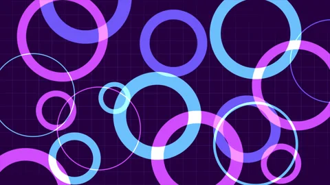 Abstract geometric looped background with exploding circles, splashes and rings Stock Footage 148261066