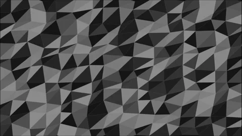 Abstract Geometric Low Poly 3D Surface Animation in Black and Gray 库存影片 317641334