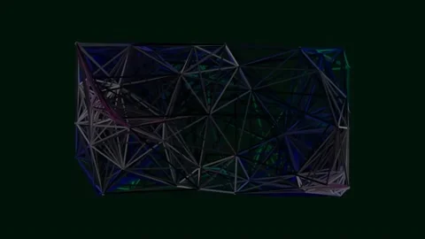 Abstract geometric low poly background pattern loop for modern digital art Stock Footage 342114751