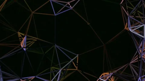 Abstract geometric low poly background design for modern technology visuals Stock Footage 342203928