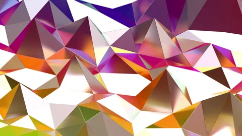 Abstract geometric low poly background colorful iridescent 스톡 동영상 347593195