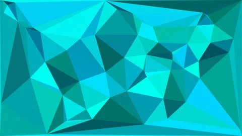 Abstract geometric low poly background with teal and green Illustrazione stock