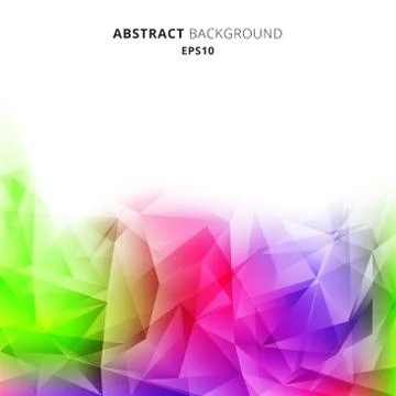 Abstract geometric low poly colorful pattern on white background. polygons de Stock Illustration