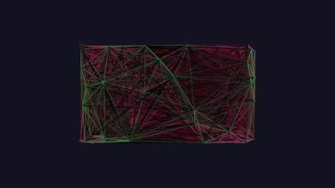 Abstract Geometric Low Poly Mesh Network Background for Digital Presentation Stock Footage 341055046