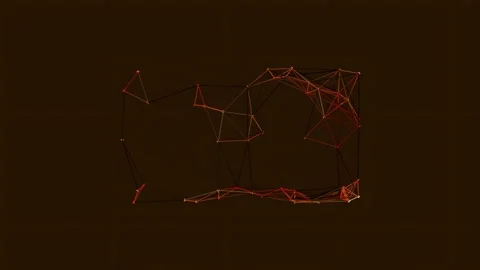 Abstract geometric low poly network background for modern digital design Stock Footage 337162180