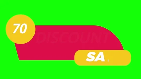 Abstract geometric lower third banner with yellow circles on a green screen Stock Footage 343908442