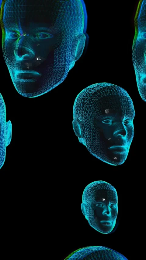 Abstract geometric lowpoly background. Seamless vertical video neon retro Vidéo 309323012