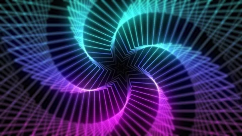 Abstract geometric luminous pattern. Vídeos de archivo 267457945