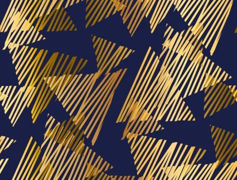 Abstract geometric luxury seamless pattern with triangle elements. Illustrazione stock