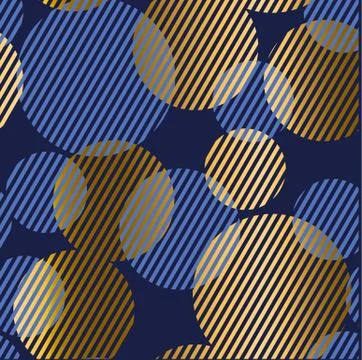 Abstract geometric luxury seamless pattern with round bouble elements. Stock Illustration