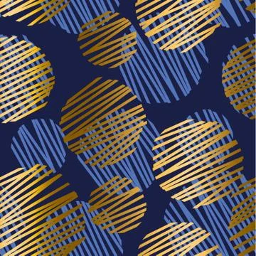 Abstract geometric luxury seamless pattern with round bouble elements. Illustrazione stock