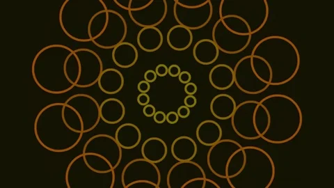 Abstract geometric mandala background with interconnected circular patterns Stock Footage 341058957