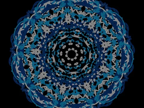 Abstract Geometric Mandala with Chiaroscuro Effect, Rotating 4K Motion Backgroun Stock Footage 337406033