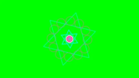 Abstract geometric mandala design composed of intersecting stars and circles 库存影片 340266024