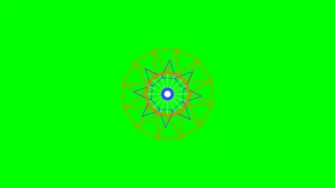 Abstract geometric mandala design composed of intersecting linear patterns Stockbeeldmateriaal 341839881