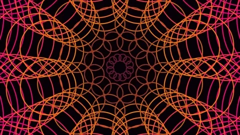 Abstract Geometric Mandala Pattern Background Overlay Seamless Graphic Design Stock Footage 340378234