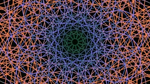 Abstract geometric mandala pattern background with complex symmetrical frac.. Stock Footage 341055000