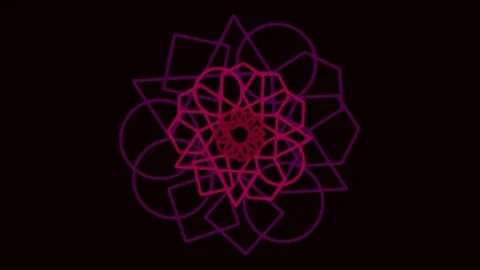 Abstract geometric mandala pattern background for modern digital design and a Stock Footage 342159745