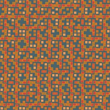 An abstract geometric map seamless vector pattern Illustrazione stock