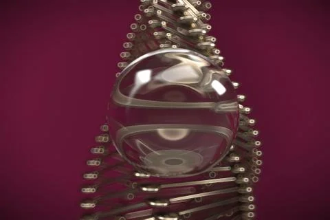 Abstract geometric on Marble 3D Rendering Stock Illustration