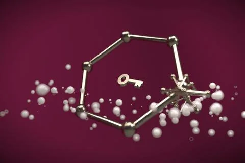 Abstract geometric on Marble 3D Rendering Stock Illustration