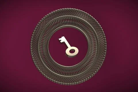 Abstract geometric on Marble 3D Rendering Stock Illustration