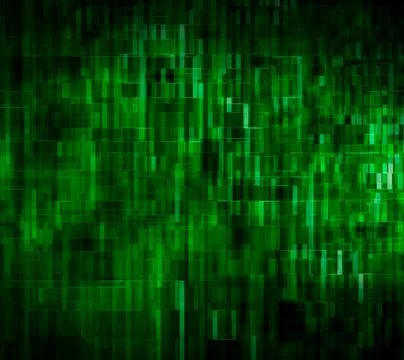 Abstract geometric matrix  shape phone wall paper green black Stock Illustration