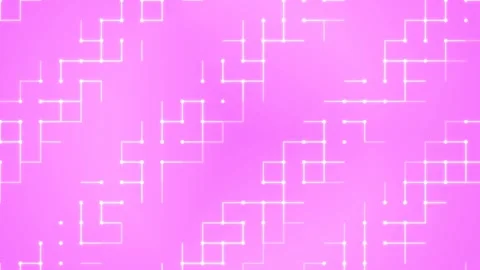 Abstract Geometric Maze Pattern Background on Cyan Gradient for Technology .. Stock Footage 336773913