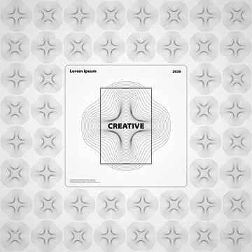 Abstract geometric mesh shape line pattern artwork background. Illustrazione stock