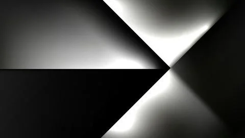 Abstract geometric metallic background with sleek silver and black plates f.. Stock Illustration
