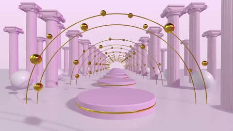 Abstract Geometric Minimal Shapes Background Stock-Footage 219636327