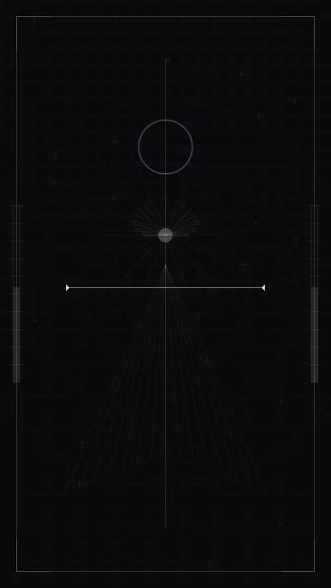 Abstract Geometric Minimalist Dark Background with Thin Lines and Circles 스톡 동영상 346197512