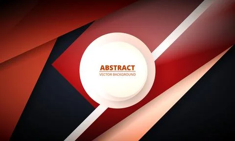 Abstract geometric modern background design template with red geometric shapes Illustrazione stock