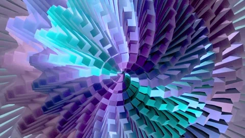 Abstract Geometric Modern Background with Transformations. Video stock 296529438