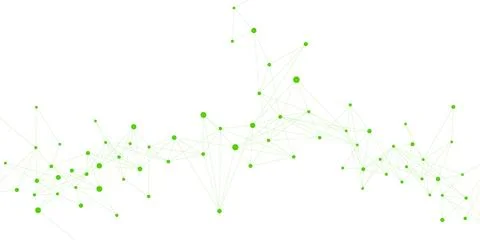 Abstract geometric modern cyber cell data with connecting dots and lines Stock Illustration