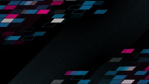 Abstract geometric modern motion background with blue pink elements and lines Stock Footage 337225320