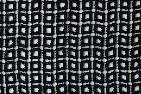 Abstract geometric monochrome braided pattern with square lines Stock Photos