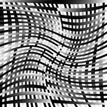 Abstract geometric monochrome graphics with intersecting lines Stock Illustration
