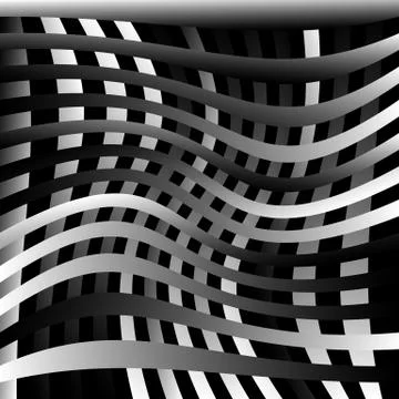 Abstract geometric monochrome graphics with intersecting lines Stockillustratie