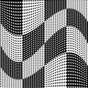 Abstract geometric monochrome graphics with intersecting lines Stock Illustration