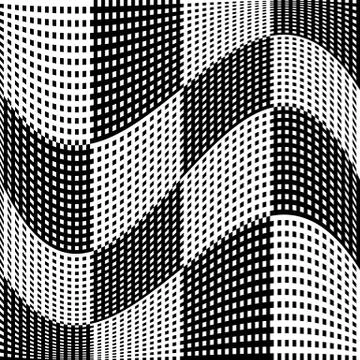 Abstract geometric monochrome graphics with intersecting lines Stockillustratie