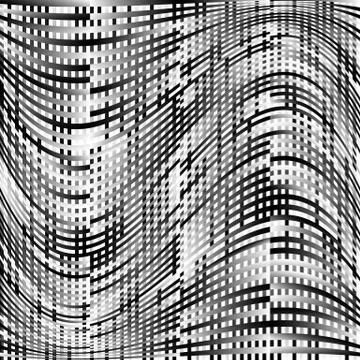 Abstract geometric monochrome graphics with intersecting lines Stock Illustration