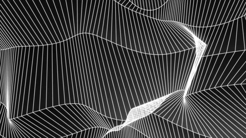 Abstract Geometric monochrome motion background formed by white lines on black Stock-Footage 169659448