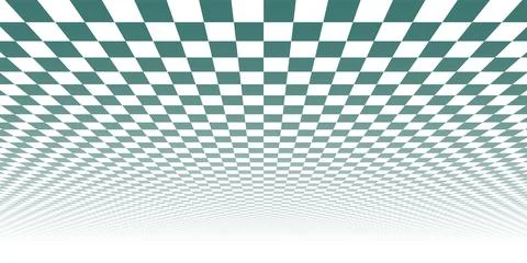 Abstract geometric mosaic chess background with perspective. Squared tile floor Illustrazione stock