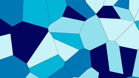 Abstract geometric mosaic composed of irregular polygonal shapes in various b Stockillustratie