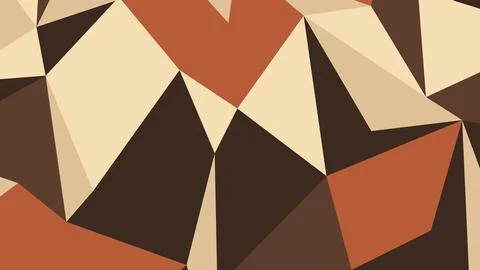 Abstract geometric mosaic featuring overlapping triangles in tan beige, cream 库存插图